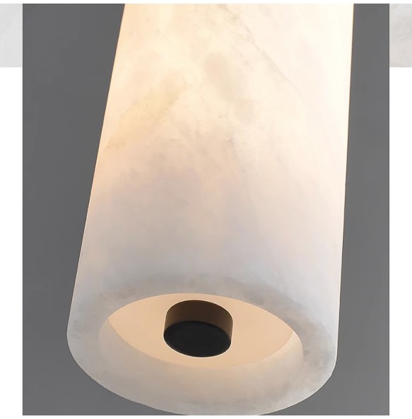 Modern Home Decoration Cylinder Marble Pendant Light Black Gold Marble Hanging Lamp for Ceiling Bedside Dining Room Lustres