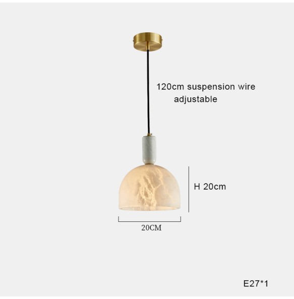 Small Spanish Natural Marble Pendant Light Modern Minimalist Led 2024 Marble Hanglamp Decor Restaurant Dining Room Light Fixture