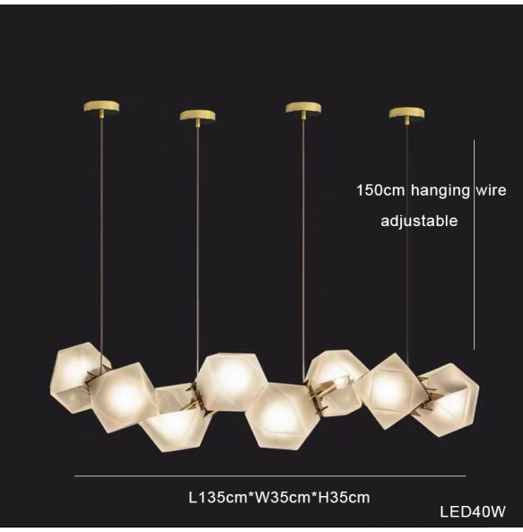 Minimalist Glass Pendant Lights Led Art Decor Long Lamp Chandelier 2024 Suspension Luminaires Lustres for Dining Room Table