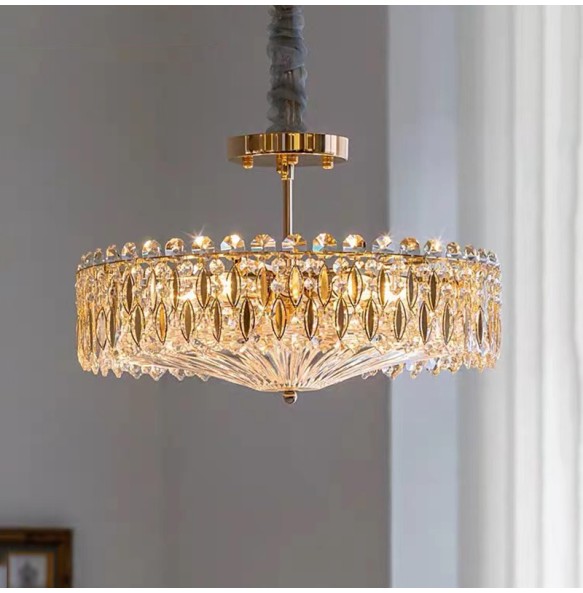 Nordic New Ceiling and Hanging Led Lamps Dimmable Home Decor Lustre Chandelier with Crystals Luxury Pendant Light for Villa