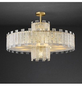 Classic Glass Pendant Light Large Chandelier Lighting 2024 Luxury Lampe Lustres Living Room Decor Villa Chandelier Lamparas