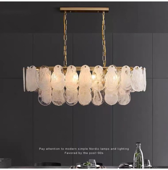 LED Postmodern White Cloud Glass Pendant Light Home Decor Dimmable Suspension Luminaire Lustre Chandelier for Living Room