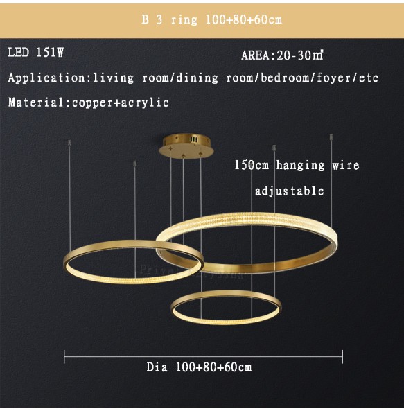 Modern Round Ring Led Pendant Lights Dimmable for Bedroom Dining Living Room Designer Chandelier Home Decor Lusters Luminaires