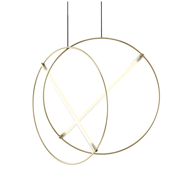 Modern Simple Hanging Lamp LED Suspension Gold Silver Black White Round Pendant Light Home Decor Dining Room Ring Lamps