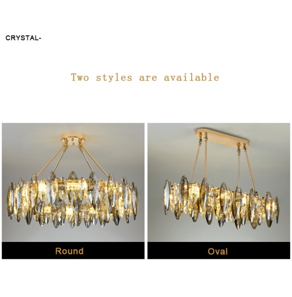 Led Postmodern New Fashion Chandelier Gold Pendant Light Luxury Chandelier Dimmable Living Room Bedroom Decoration Lustre