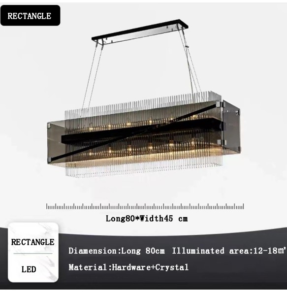 Luxury Long Dining Pendant Light 2024 New Designer Crystal Glass Lustres Led Living Room Lampe Home Decor Ceiling Chandelier