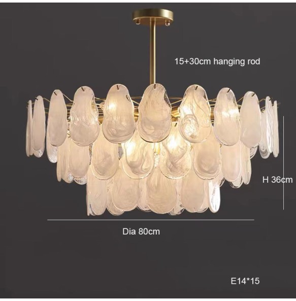 LED Postmodern White Cloud Glass Pendant Light Home Decor Dimmable Suspension Luminaire Lustre Chandelier for Living Room