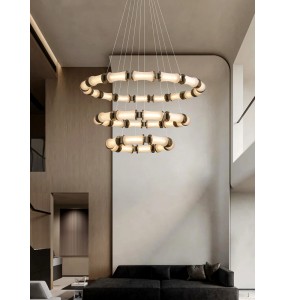 2024 Modern Luxury New Design Glass Lighting Led Home Decoration Ceiling Chandelier Living Room Lustre