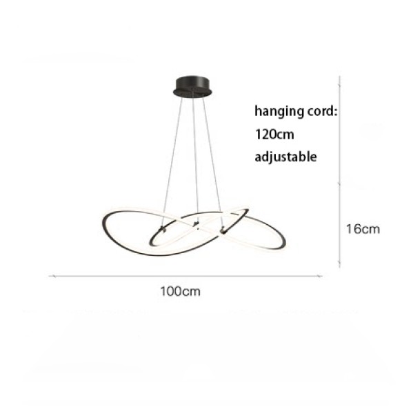 Minimalism Post Modern Suspension Dimmable LED Line Combination Pendant Light Hanging Lamp Home Decor Appliance Study Bedroom