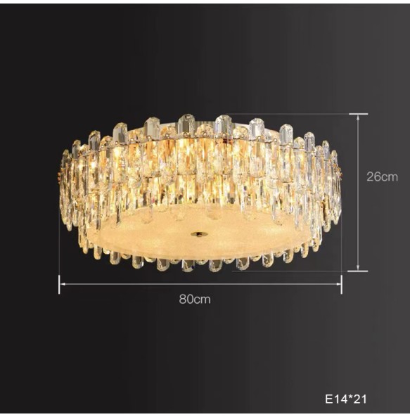 Lustre Luxury K9 Crystal Pendant Lights Modern Elegant Gold Chandelier Home Decoration Light Fixture for Foyer Living Room Villa