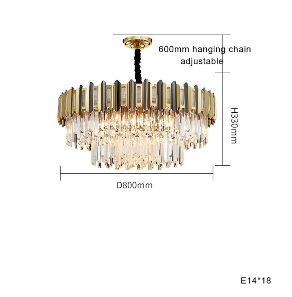 Postmodern New Trend LED Pendant Light Gold Chandelier Dimmable Home Decor Crystal Lustre Lampara for Living Room