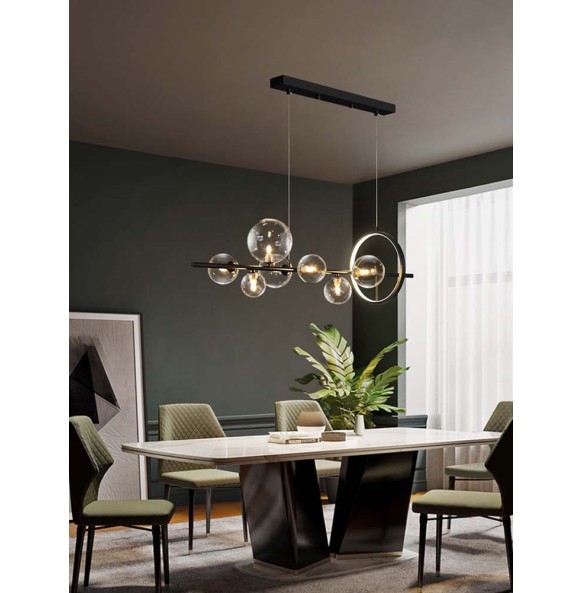 Nordic Style LED Lustre Pendant Light Home Decor American Industrial Style Modern Suspension Hanging Lamp Living Room Bedroom