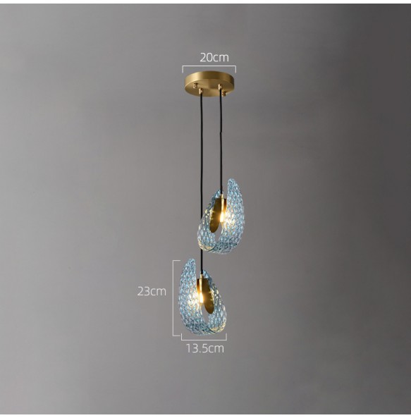 Luxury Long Chandelier Glass Modern Home Decoration Accessories Light Fixture for Dining Room Table 2024