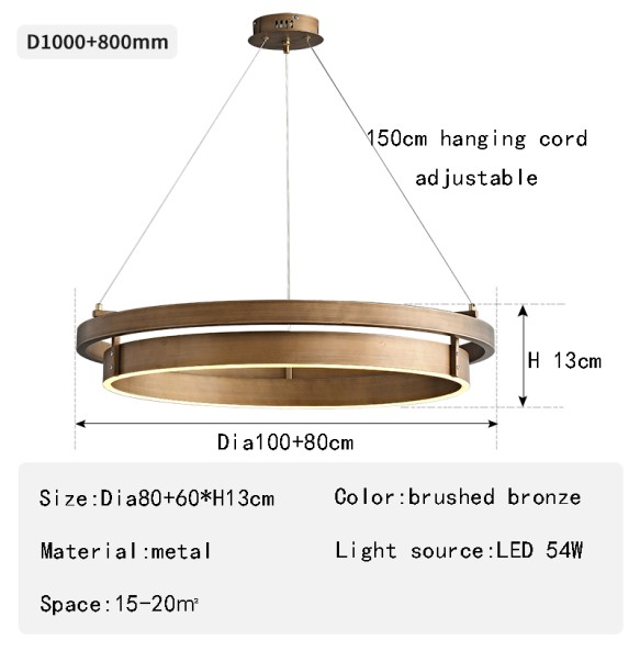 2024 Home Decor New Design Pendant Light Bronze Avize Modelleri Creative Chandelier Hanglamp Led Lustres for Dining Room