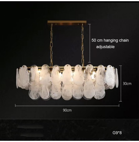 LED Postmodern White Cloud Glass Pendant Light Home Decor Dimmable Suspension Luminaire Lustre Chandelier for Living Room