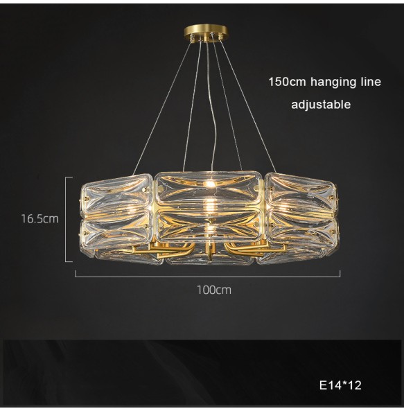 Postmodern New Creative Glass LED Pendant Light Home Decor Dimmable Suspension Luminaire Lustre Chandelier for Kitchen Island