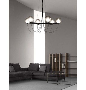 Modern Suspension Smoky Gray Glass Pendant Light New To The Season G9 LED Nordic Style Hanging Lamp Home Decor Light Fixture