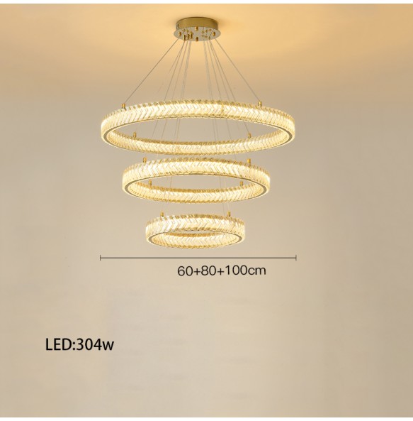 Modern Suspension Arrow Shaped Crystal Gold Round 2024 New Trend Pendant Light Dimmable LED Home Decor Appliance Lobby