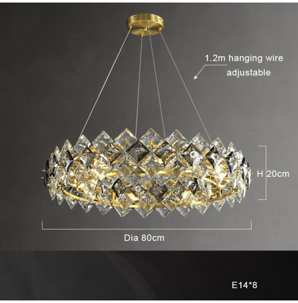 Luxury Cristal Salon Lustres Crystal Led Pendant Lights Home Decor Lamps Decoration Maison Chandelier lampara for Foyer Villa