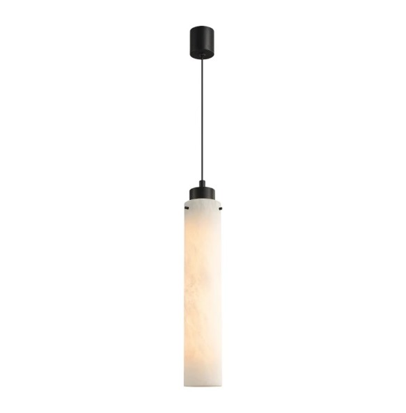 Modern Home Decoration Cylinder Marble Pendant Light Black Gold Marble Hanging Lamp for Ceiling Bedside Dining Room Lustres