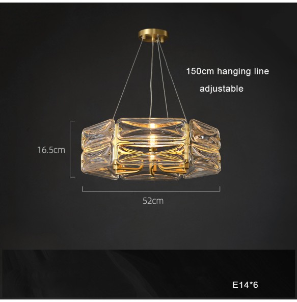 Postmodern New Creative Glass LED Pendant Light Home Decor Dimmable Suspension Luminaire Lustre Chandelier for Kitchen Island