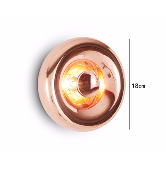 Rose Gold Modern Minimalism Dimmable LED Lava Shaped Metal Wall Lamp Luxury Home Appliance Indoor Wall Sconces