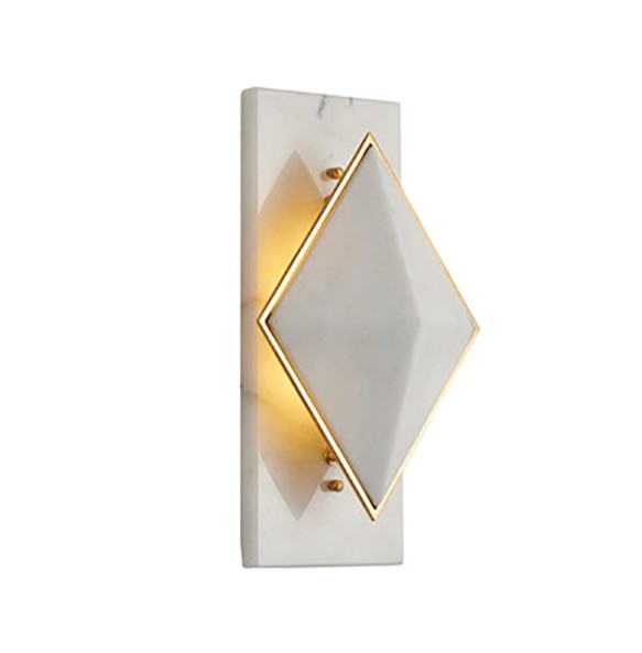 Rhombus Marble Wall Lamp Modern LED Internet Celebrity Style Home Appliance Hotel Cafe Restaurant Home Decoration Indoor