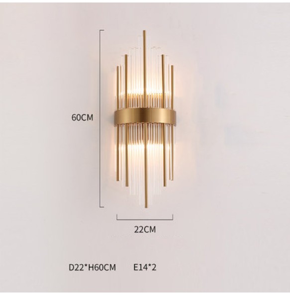 The New Post Modern Light Luxury LED Crystal Wall Lamp Lustre Home Decor Bedroom Closets Night Light Interior Wall Decor