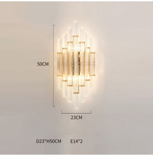 Post Modern Light Luxury LED Crystal Wall Lamp Lustre Home Decor Bedroom Closets Interior Wall Light Wall Decor