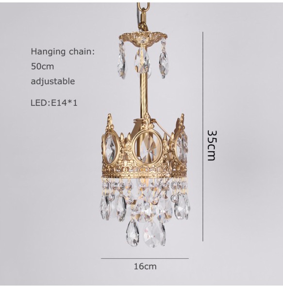 New Classical E27 LED Noble Style Gold Wall Lamp Lustre Newest Design Modern Suspension Light Luxury Home Decor Lobby Foyer