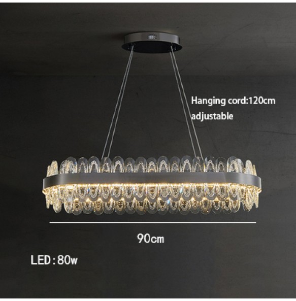 Black Minimalism Style Luxury Dimmable LED Wall Lamp Lustre Modern Suspension Crystal Bedroom Night Lamp Aisle Lights