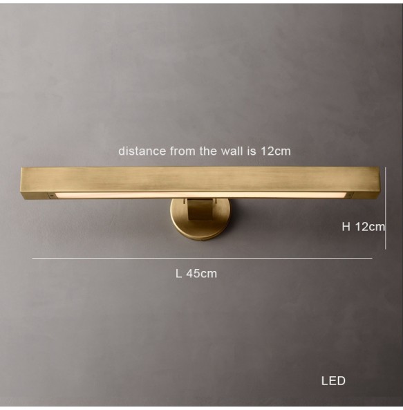 LED Modern Minimalist Industrial Brushed Brass Wall Lamp Home Decor Bedside Lighting Fixture for Living Room Background