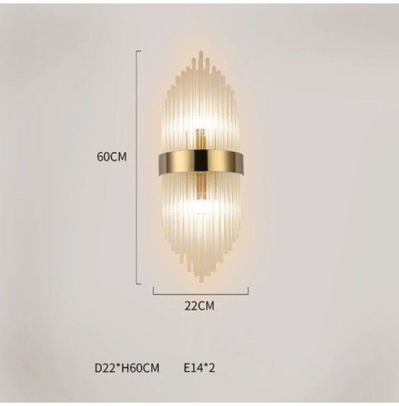 The New Post Modern Light Luxury LED Crystal Wall Lamp Lustre Home Decor Bedroom Closets Night Light Interior Wall Decor