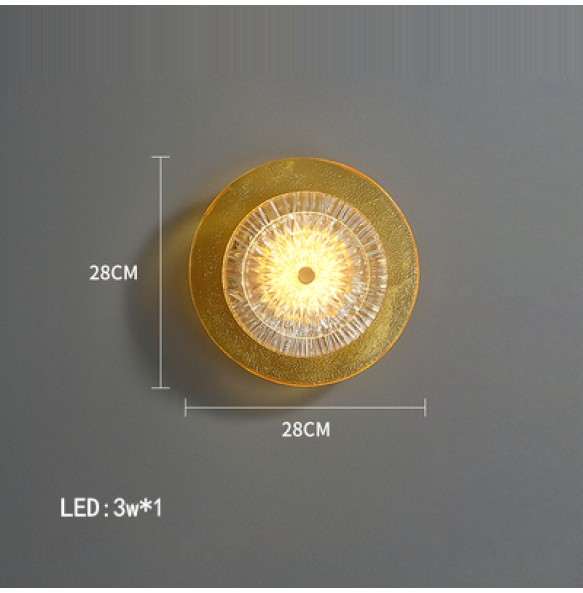 Bark Texture Glass Gold Light Fixture LED Wall Lamp 2024 Lustre Bedroom Night Luxury Home Decor Home Appliance