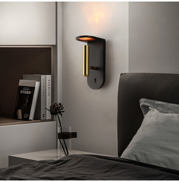 Flame Light Post Modern Minimalism LED Lustre Wall Lamp Black White Luxury Home Decor Home Appliance Bedroom Headboard