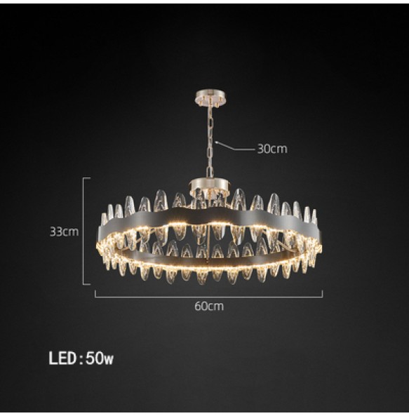 Black Minimalism Style Luxury Dimmable LED Wall Lamp Lustre Modern Suspension Crystal Bedroom Night Lamp Aisle Lights