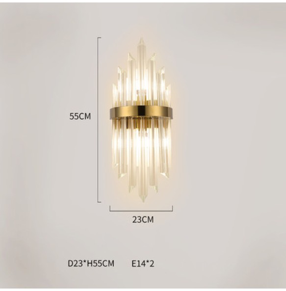 The New Post Modern Light Luxury LED Crystal Wall Lamp Lustre Home Decor Bedroom Closets Night Light Interior Wall Decor