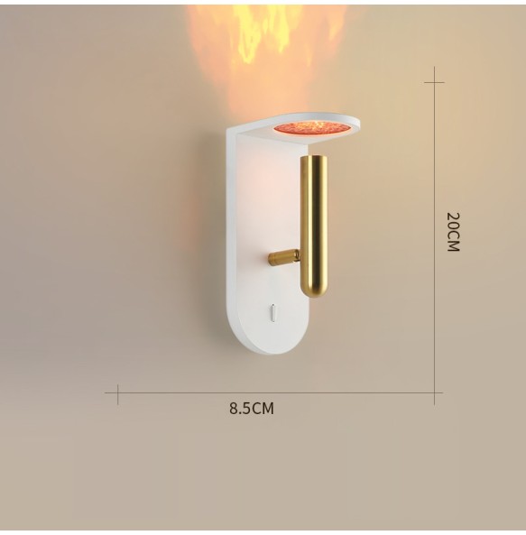 Flame Light Post Modern Minimalism LED Lustre Wall Lamp Black White Luxury Home Decor Home Appliance Bedroom Headboard