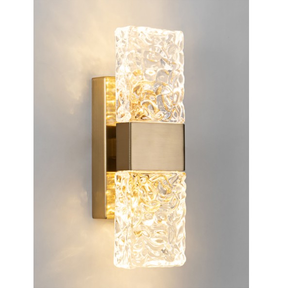 Crystal Wall Lamp Bedroom Night Lamp Gold Iron Light Fixture Wall Decor Hotel Cafe Restaurant Indoor Wall Sconce