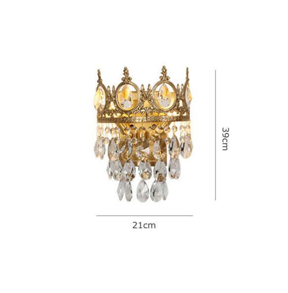 New Classical E27 LED Noble Style Gold Wall Lamp Lustre Newest Design Modern Suspension Light Luxury Home Decor Lobby Foyer