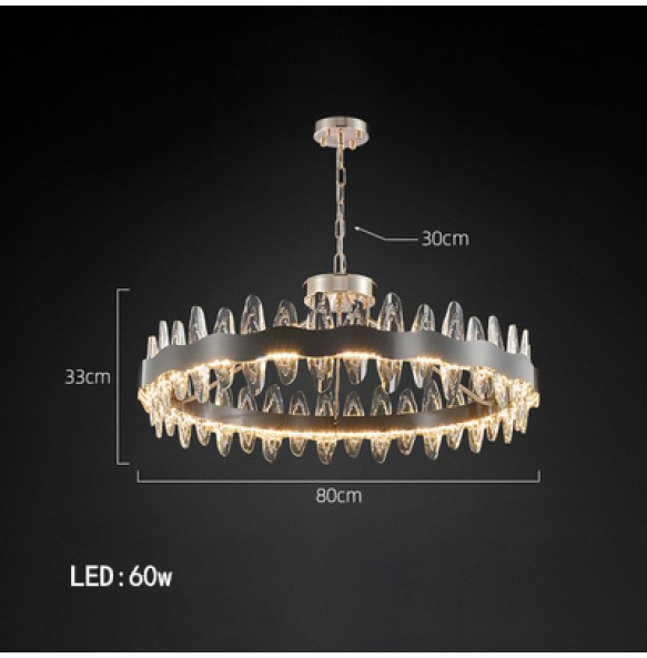 Black Minimalism Style Luxury Dimmable LED Wall Lamp Lustre Modern Suspension Crystal Bedroom Night Lamp Aisle Lights