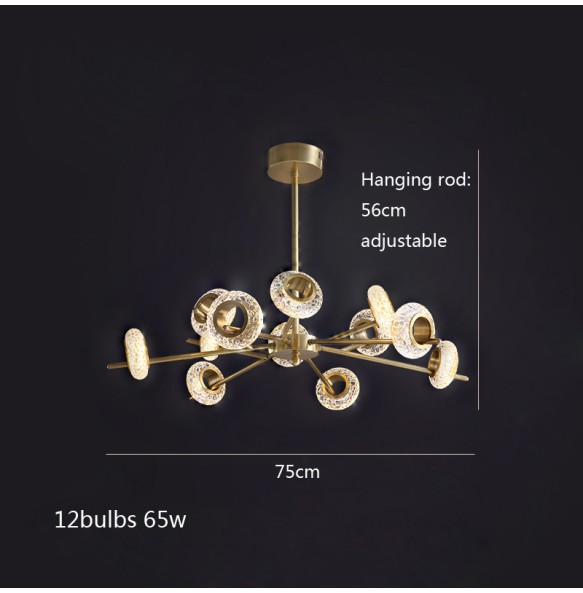 Modern Suspension Donut Crystal Lustre LED Wall Lamps 2024 New Trend Indoor Lamparas De Techo Luxury New To The Season