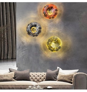 Modern Minimalism LED Wall Sconce Lava Shaped Metal Wall Lamp Luxury Home Decor Home Appliance Indoor Hotel Cafe Restaurant