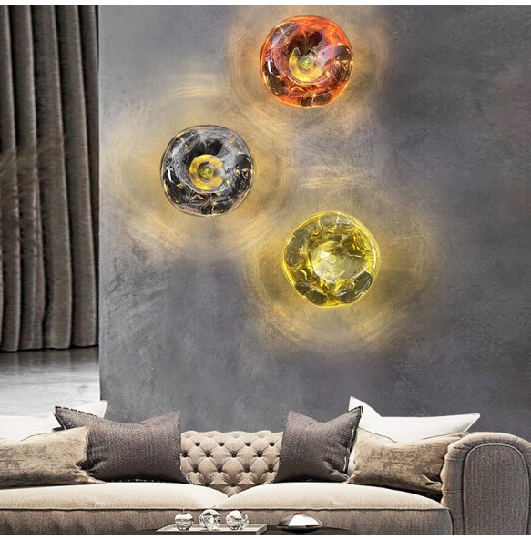 Modern Minimalism LED Wall Sconce Lava Shaped Metal Wall Lamp Luxury Home Decor Home Appliance Indoor Hotel Cafe Restaurant