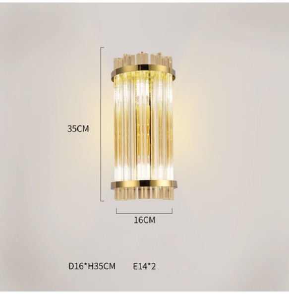 Post Modern Light Luxury LED Crystal Wall Lamp Lustre Home Decor Bedroom Closets Interior Wall Light Wall Decor