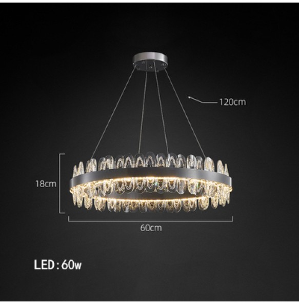 Black Minimalism Style Luxury Dimmable LED Wall Lamp Lustre Modern Suspension Crystal Bedroom Night Lamp Aisle Lights