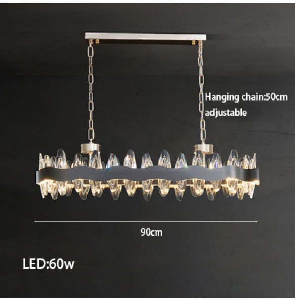 Black Minimalism Style Luxury Dimmable LED Wall Lamp Lustre Modern Suspension Crystal Bedroom Night Lamp Aisle Lights