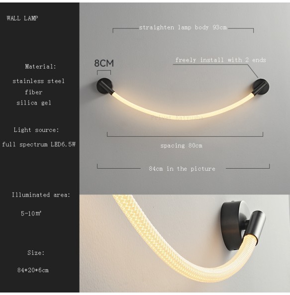 Long Silicone Strip LED Wall Lamp Cube Light Bedroom Wall Luminaire Closet Home Decor for Living Room Background