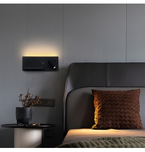 Wireless Charging Modern LED Warm White Light Lustre Wall Lamp USB Black White Luxury Home Decor Bedroom Headboard