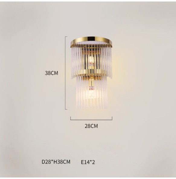 The New Post Modern Light Luxury LED Crystal Wall Lamp Lustre Home Decor Bedroom Closets Night Light Interior Wall Decor